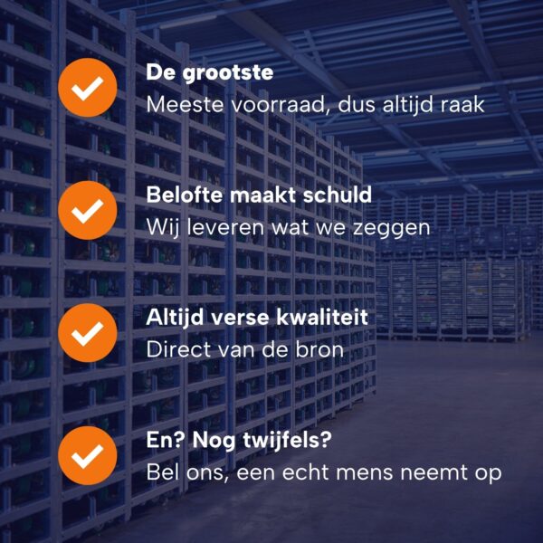 HORTI Direct: grootste voorraad, levering zoals beloofd, verse kwaliteit en een echt mens aan de telefoon